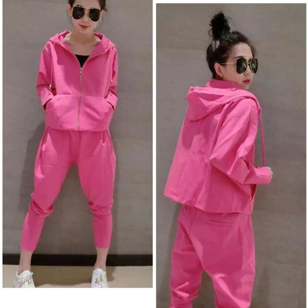 Solid Hooded Shirt & Pants (2 Piece Set)