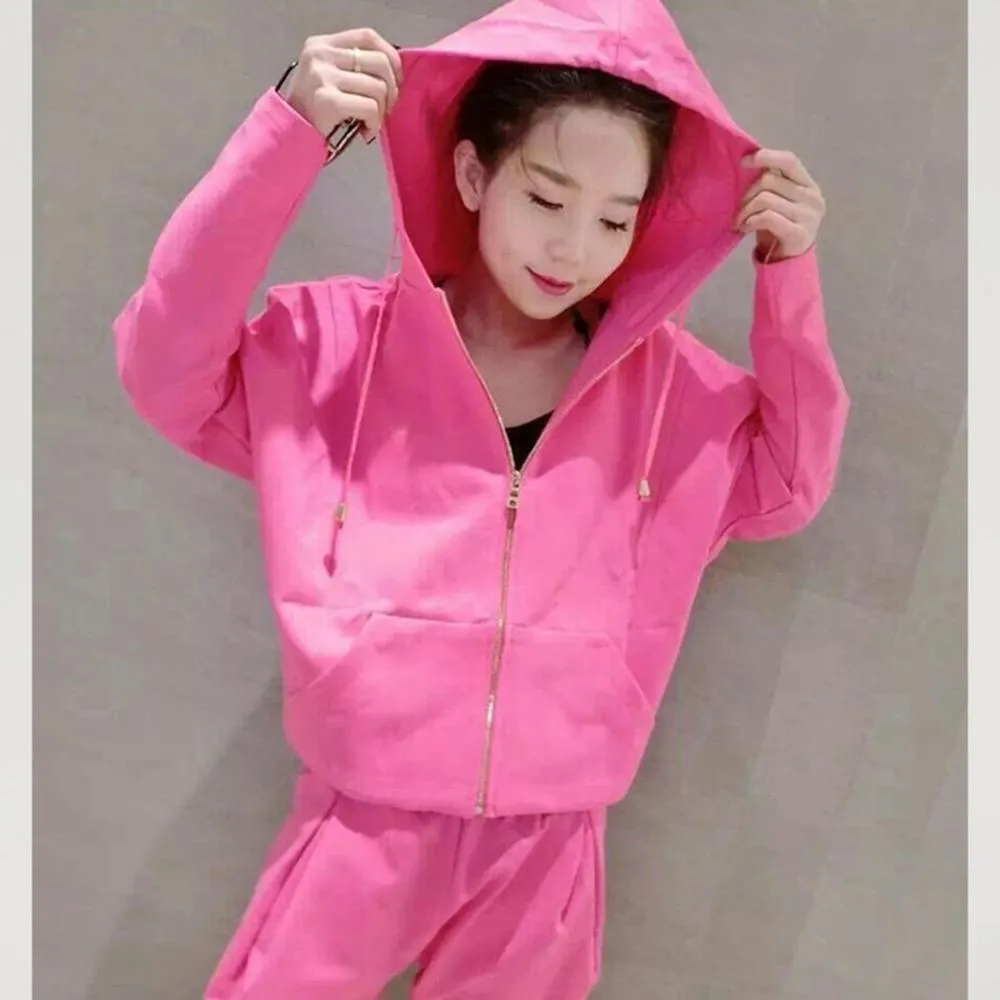 Solid Hooded Shirt & Pants (2 Piece Set)