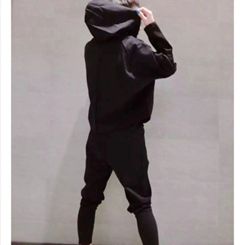 Solid Hooded Shirt & Pants (2 Piece Set)
