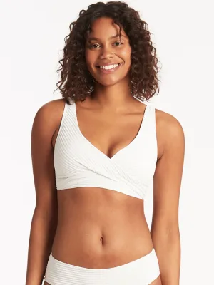 Spinnaker Cross Front Multifit Top in White
