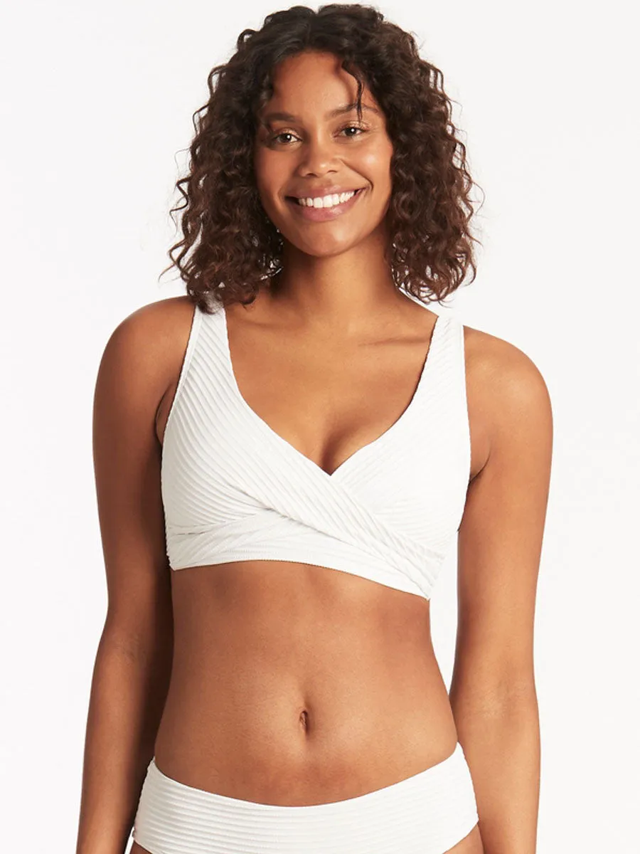 Spinnaker Cross Front Multifit Top in White