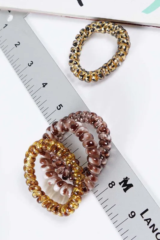 Spiral Hair Ties - 4 for $5