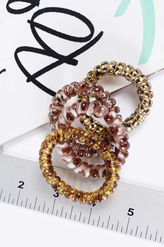Spiral Hair Ties - 4 for $5