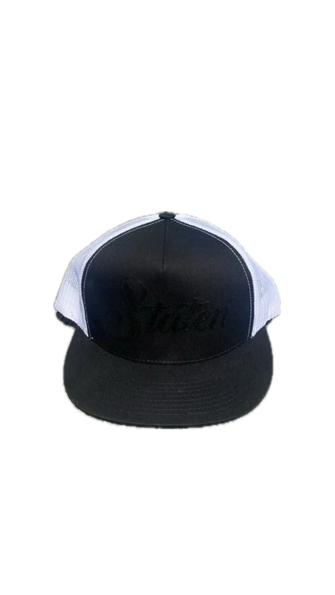 Staten Trucker Hat-Black and White