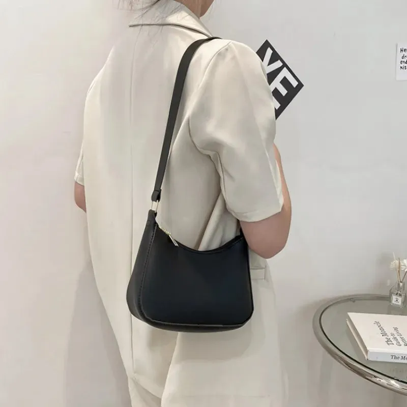 Stay Stylish and Organized with Our Large Capacity Underarm Shoulder Bag Lady Casual PU Leather