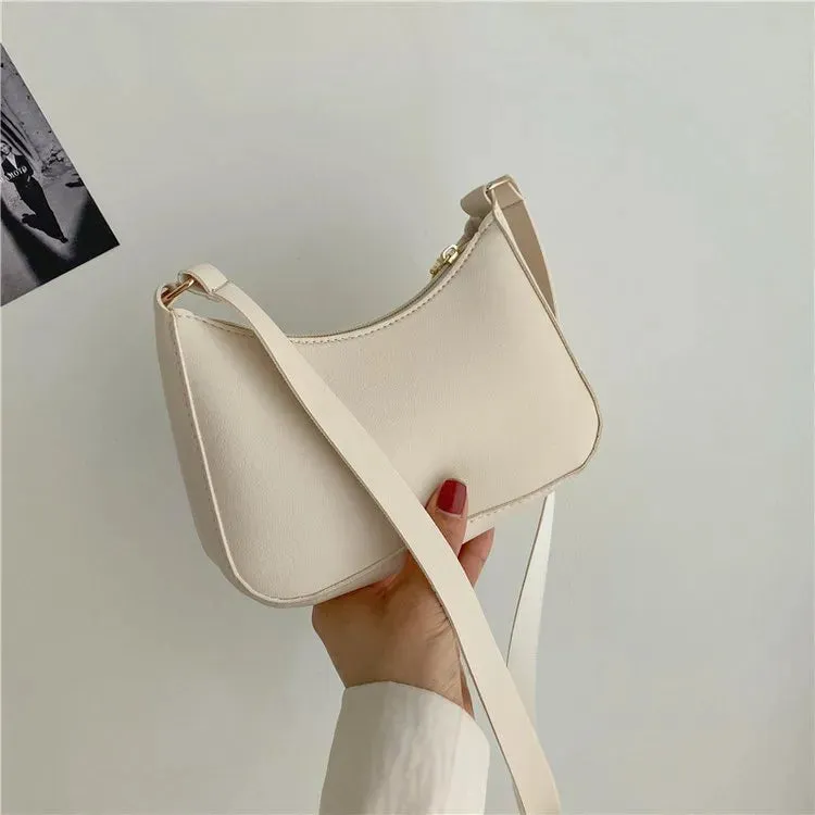 Stay Stylish and Organized with Our Large Capacity Underarm Shoulder Bag Lady Casual PU Leather