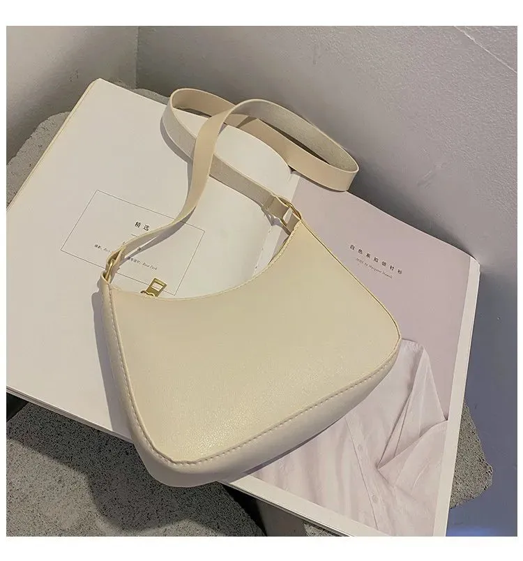 Stay Stylish and Organized with Our Large Capacity Underarm Shoulder Bag Lady Casual PU Leather