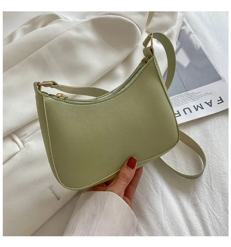 Stay Stylish and Organized with Our Large Capacity Underarm Shoulder Bag Lady Casual PU Leather