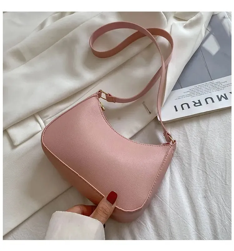 Stay Stylish and Organized with Our Large Capacity Underarm Shoulder Bag Lady Casual PU Leather