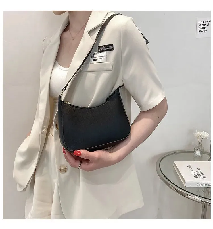 Stay Stylish and Organized with Our Large Capacity Underarm Shoulder Bag Lady Casual PU Leather