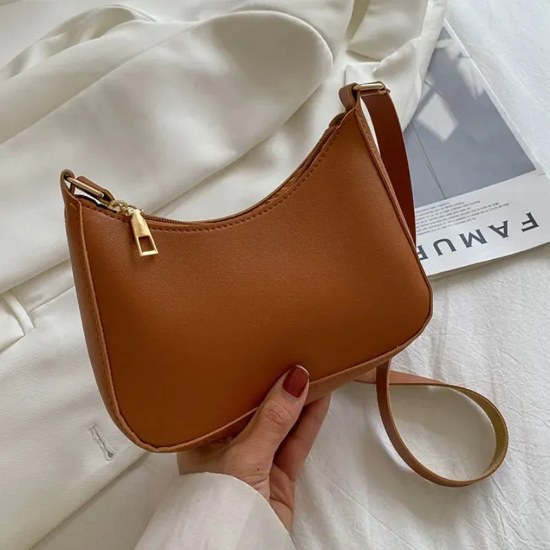 Stay Stylish and Organized with Our Large Capacity Underarm Shoulder Bag Lady Casual PU Leather