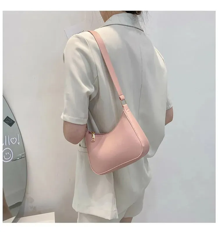 Stay Stylish and Organized with Our Large Capacity Underarm Shoulder Bag Lady Casual PU Leather