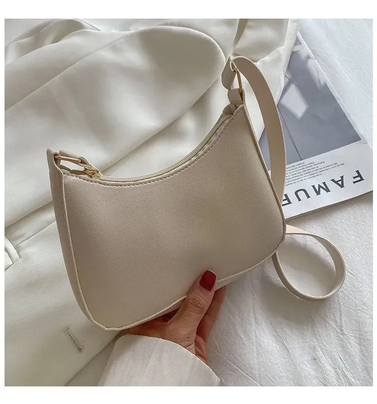 Stay Stylish and Organized with Our Large Capacity Underarm Shoulder Bag Lady Casual PU Leather