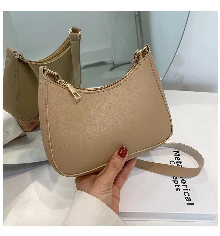 Stay Stylish and Organized with Our Large Capacity Underarm Shoulder Bag Lady Casual PU Leather