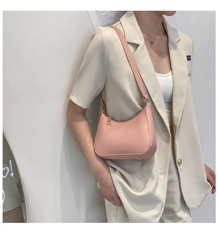 Stay Stylish and Organized with Our Large Capacity Underarm Shoulder Bag Lady Casual PU Leather
