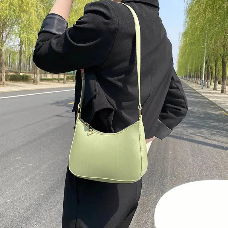 Stay Stylish and Organized with Our Large Capacity Underarm Shoulder Bag Lady Casual PU Leather
