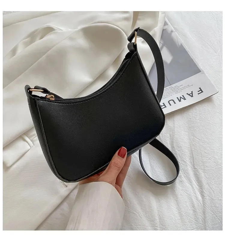 Stay Stylish and Organized with Our Large Capacity Underarm Shoulder Bag Lady Casual PU Leather