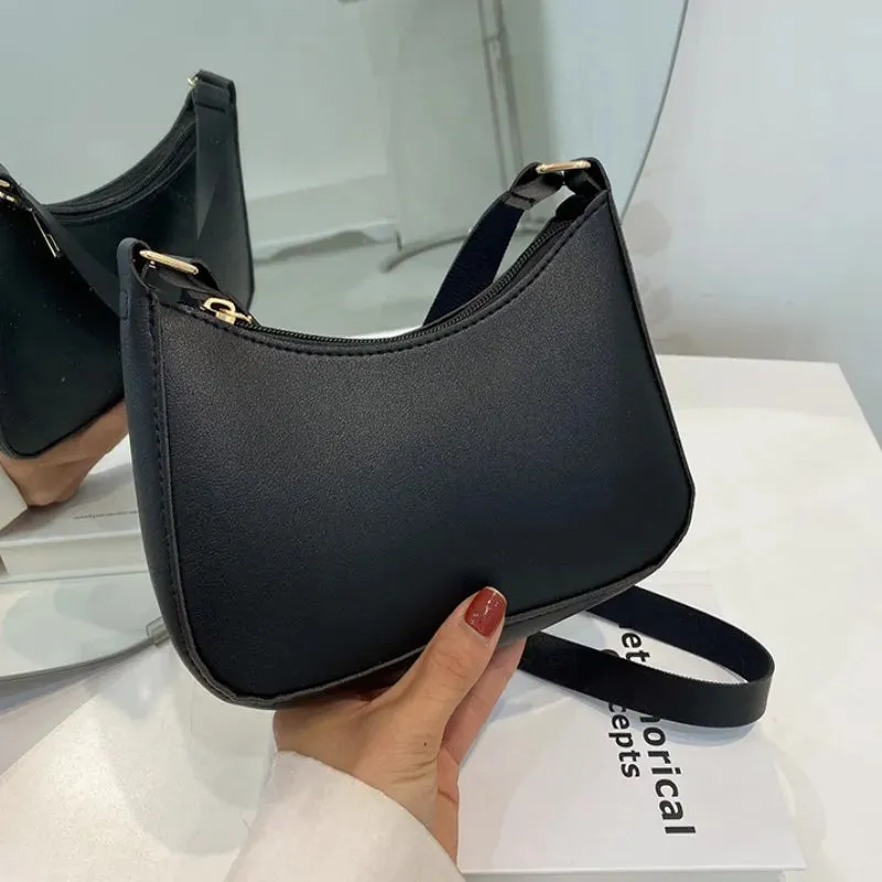 Stay Stylish and Organized with Our Large Capacity Underarm Shoulder Bag Lady Casual PU Leather