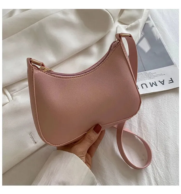 Stay Stylish and Organized with Our Large Capacity Underarm Shoulder Bag Lady Casual PU Leather