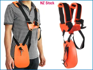 Strimmer Double Shoulder Harness Strap w/ Padded Belt for Brush Cutter Trimmer