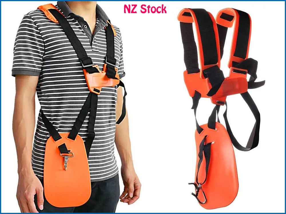 Strimmer Double Shoulder Harness Strap w/ Padded Belt for Brush Cutter Trimmer
