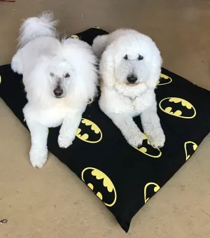 Stuff It cover only Batman design washable fabric, recycled dog bed, kennel bed puppy mastiff Dane big large