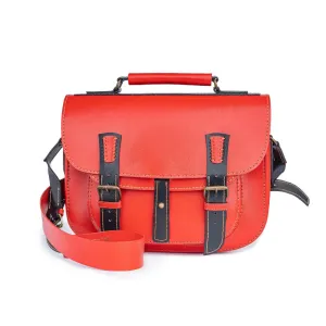 Stylish Red Crossbody and Leather Messenger Bag For Sale