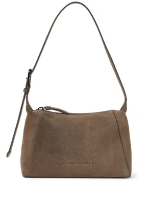 Suede bc duo bag with shiny details