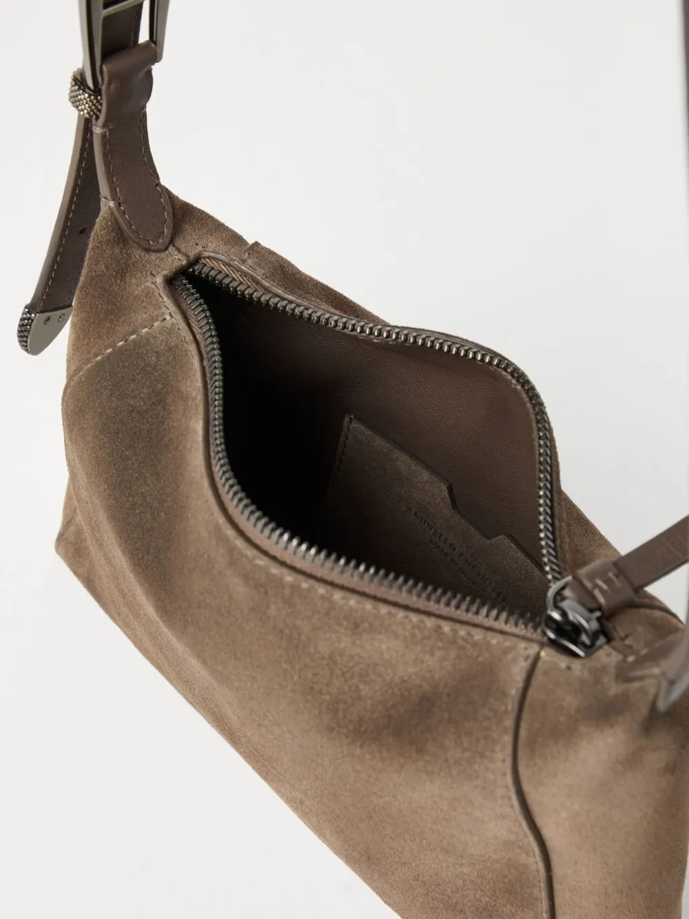 Suede bc duo bag with shiny details