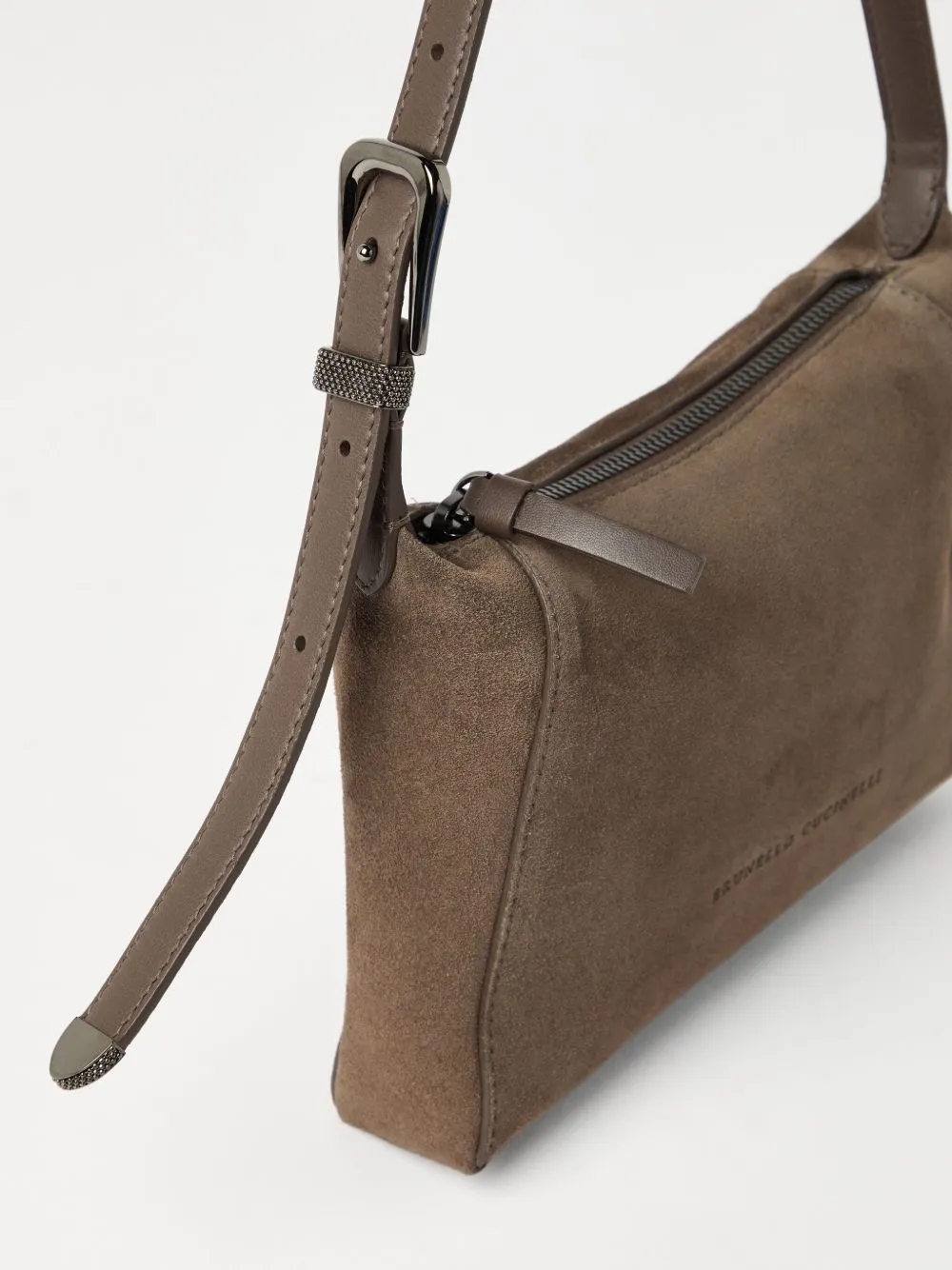 Suede bc duo bag with shiny details