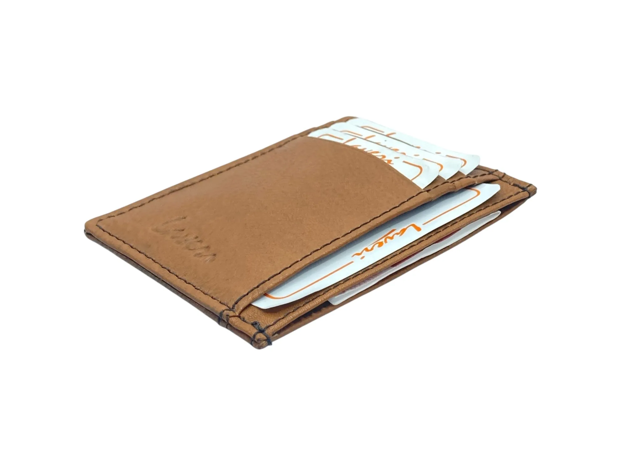 Super Slim Soft Genuine Leather Card Holder, Mini Credit Card Wallet # 1598N