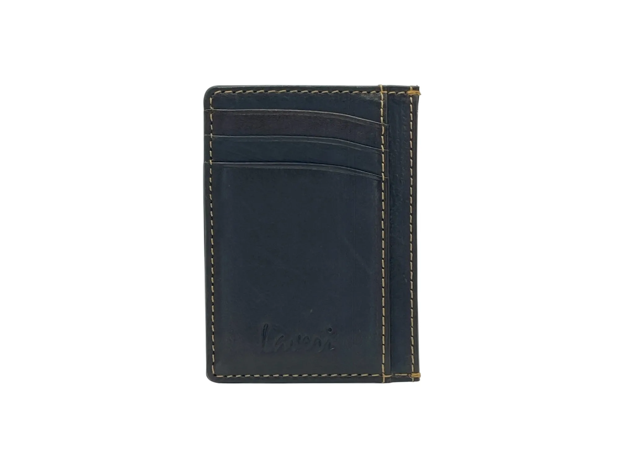 Super Slim Soft Genuine Leather Card Holder, Mini Credit Card Wallet # 1598N