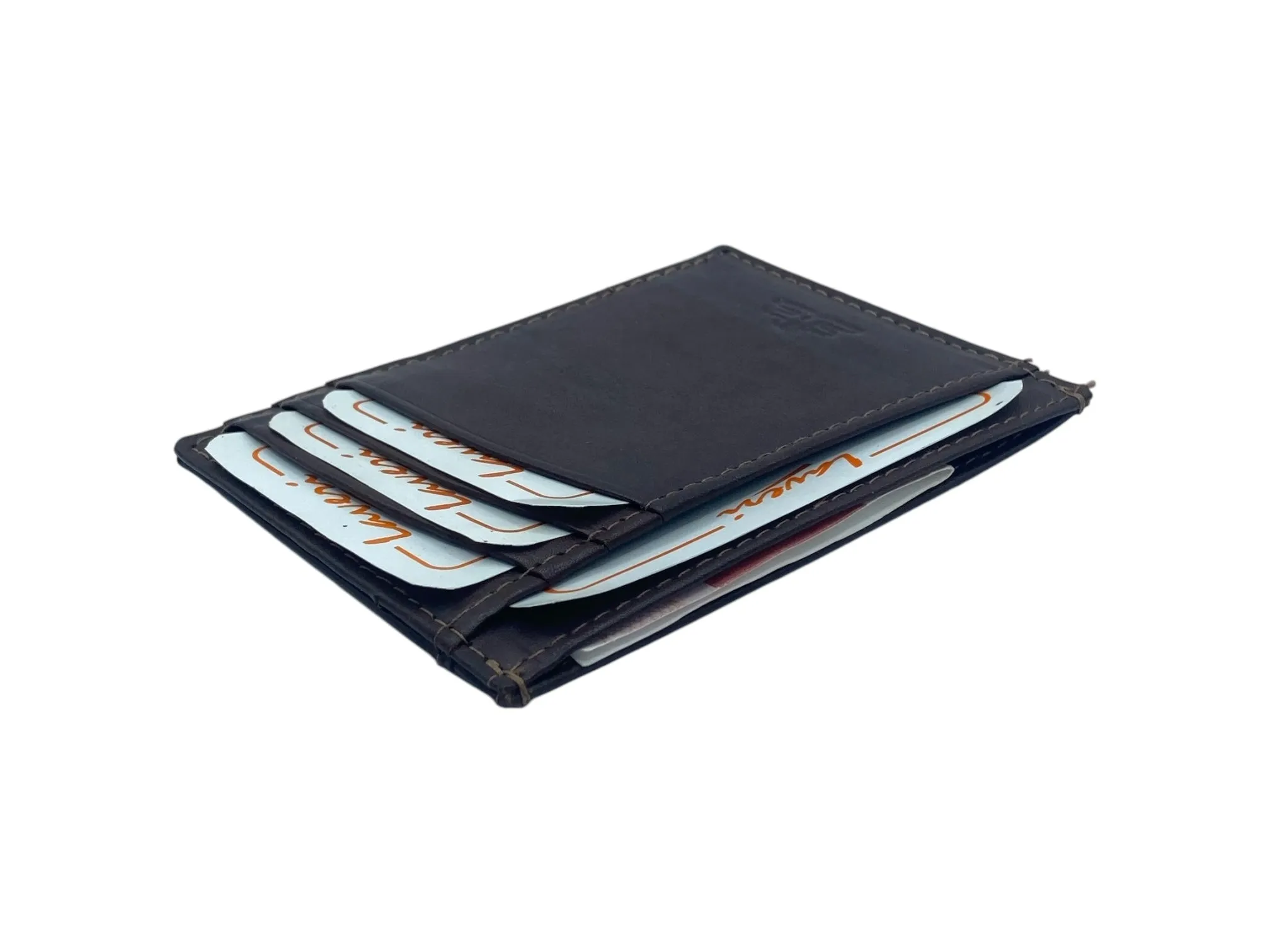 Super Slim Soft Genuine Leather Card Holder, Mini Credit Card Wallet # 1598N