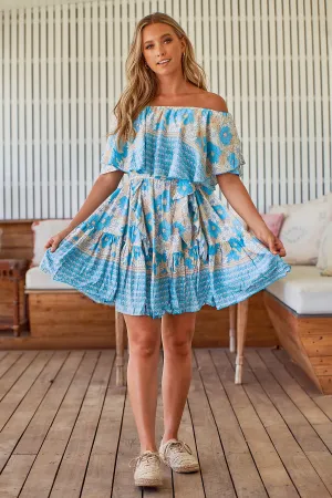 Swan River Daisy Print Georgie Mini Dress