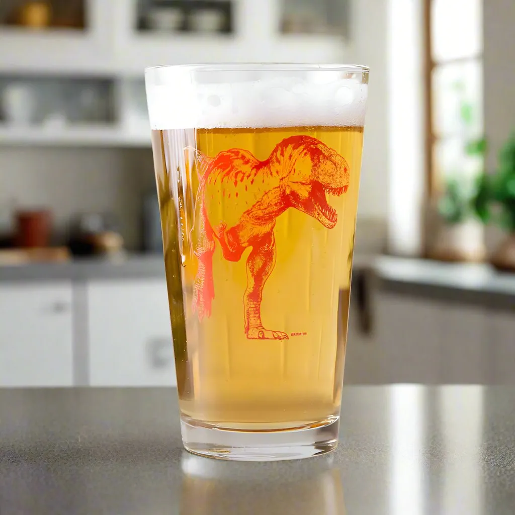 T-Rex Dinosaur Pint Glass