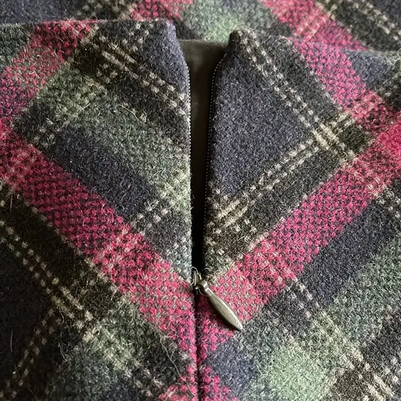 Talbots plaid wool blended skirt