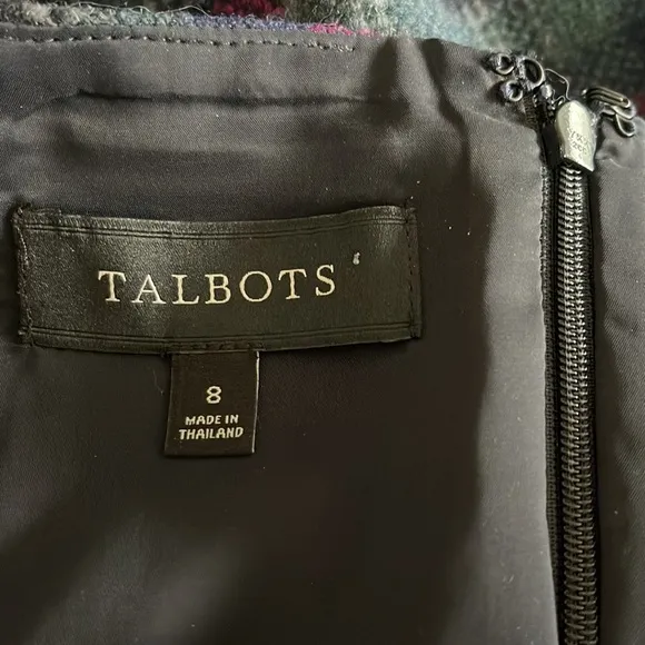 Talbots plaid wool blended skirt