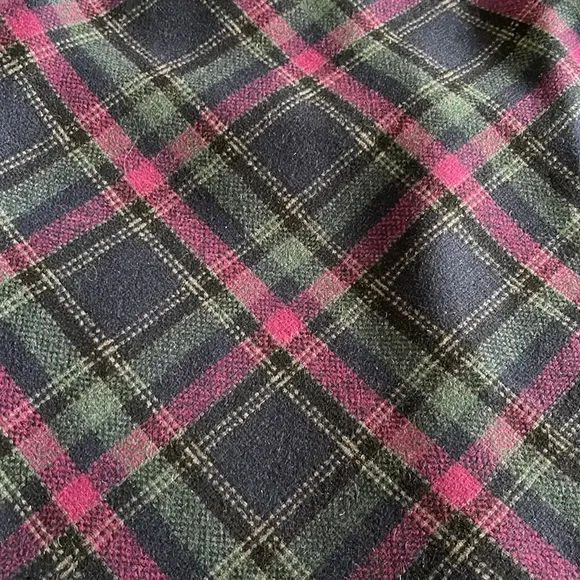 Talbots plaid wool blended skirt