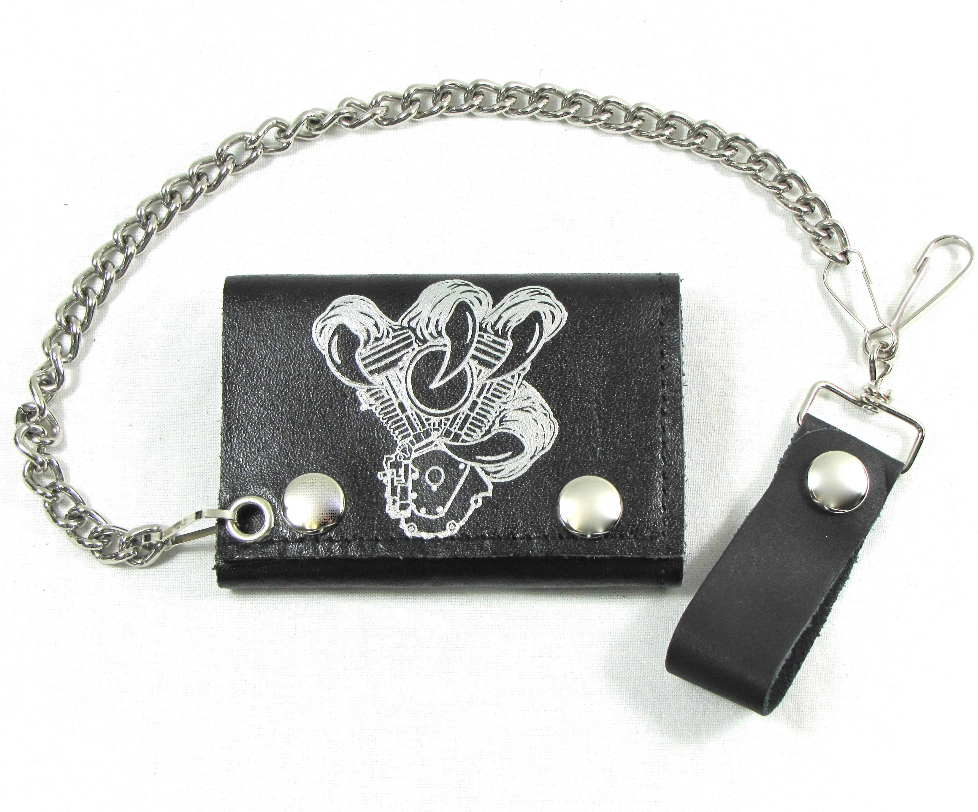 TC304-73 Tri-Fold Wallet w/Chain- Claw w/Motor