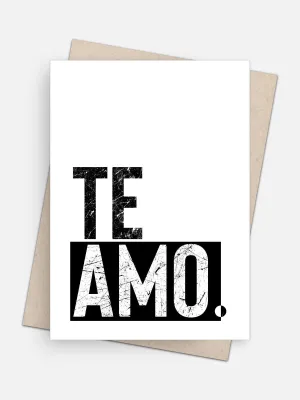Te Amo Love Card