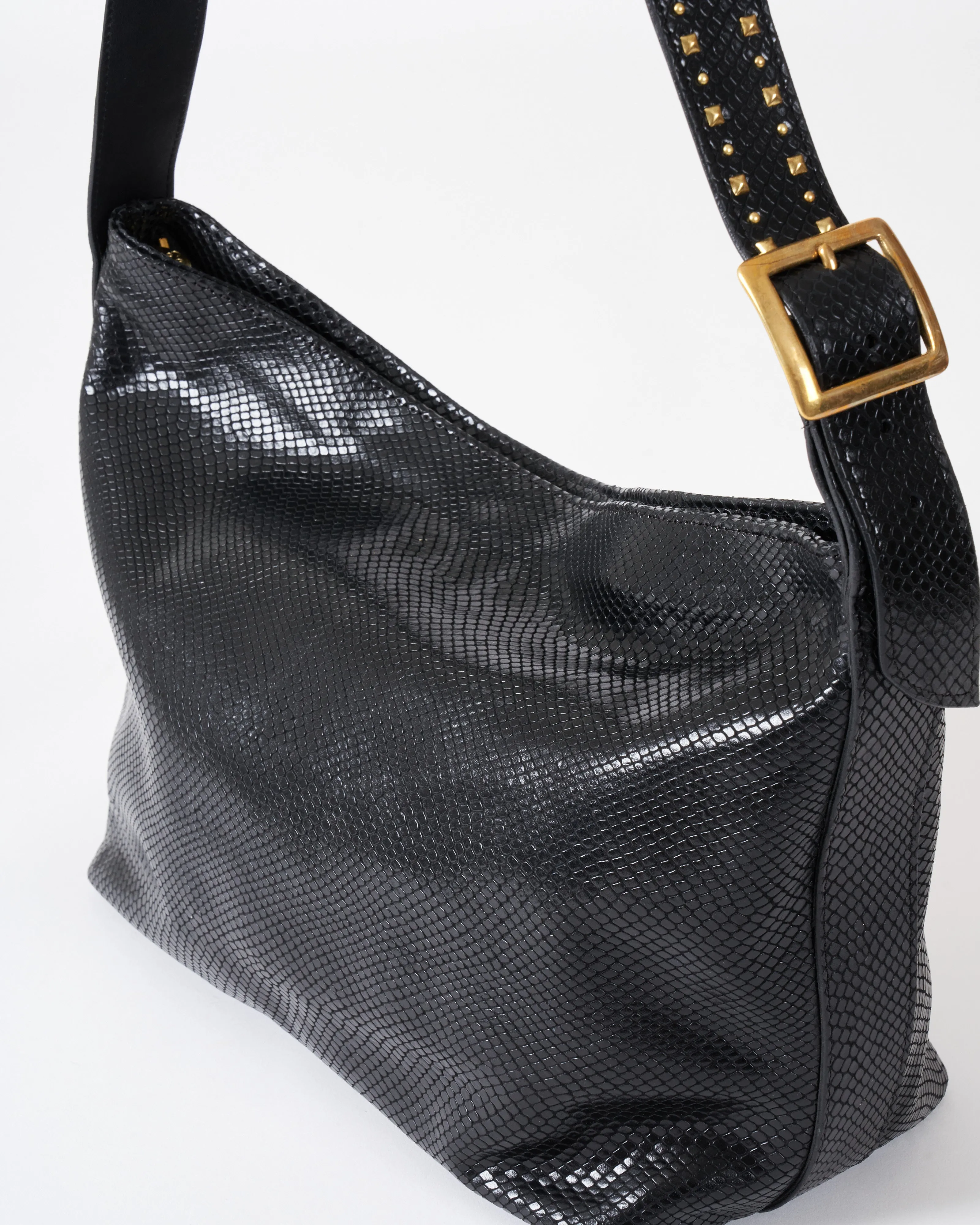 tessa crossbody - black snake