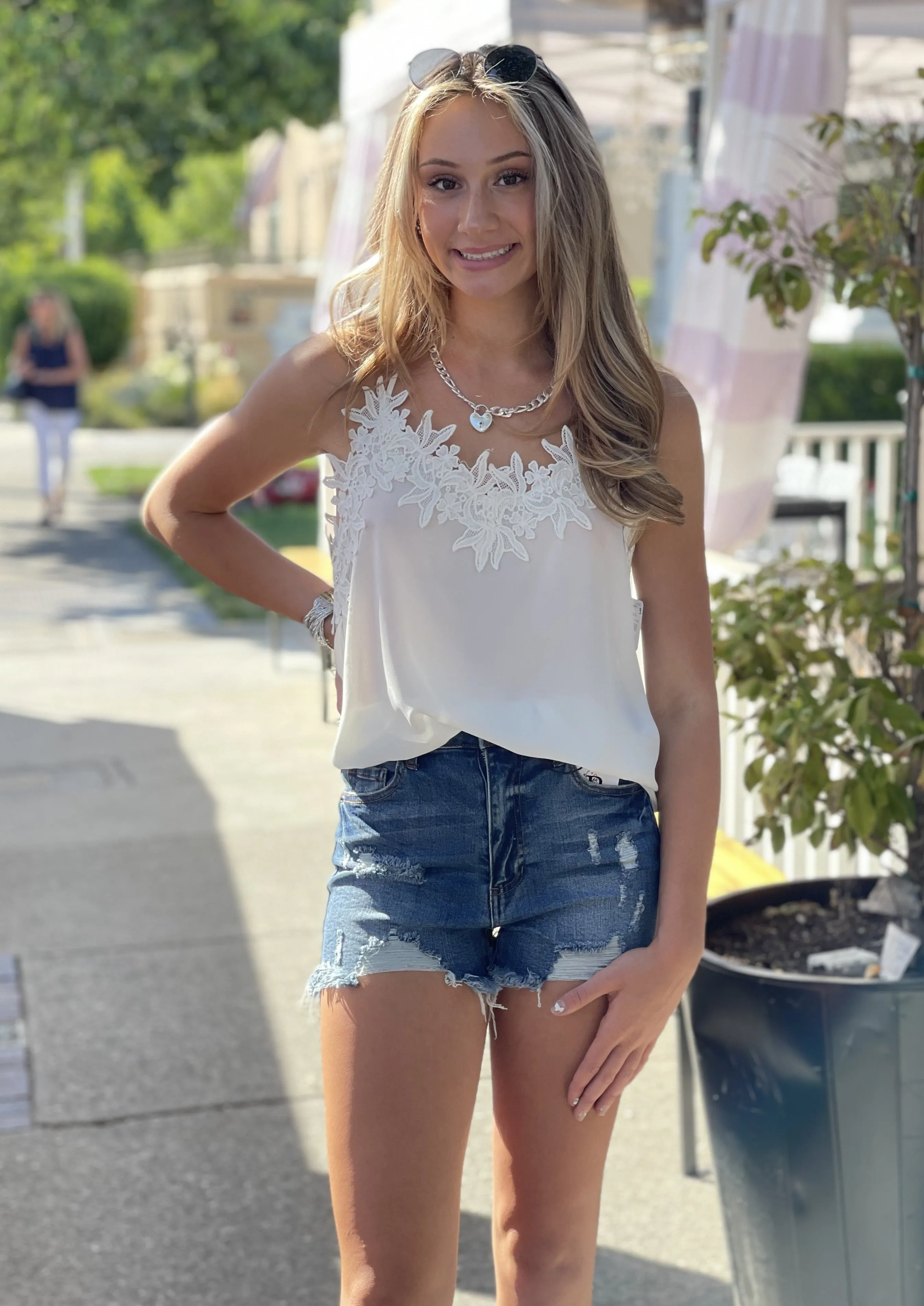 The Lacey Top- White