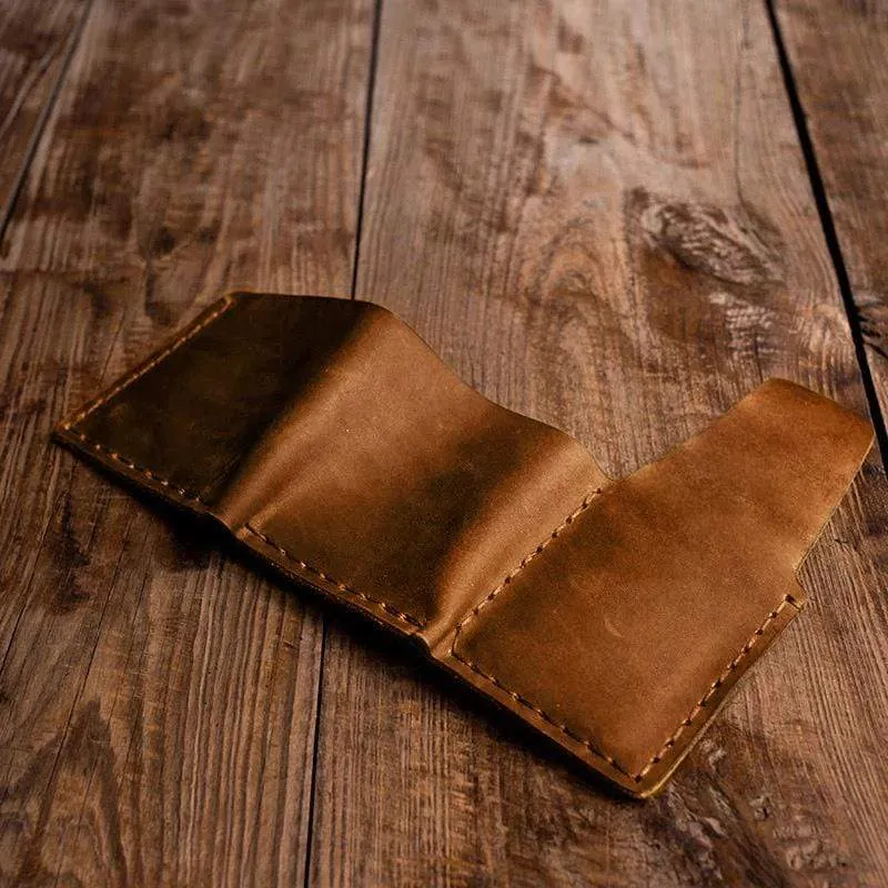 To My GrandSon - Premium Cow Leather Trifold Wallet