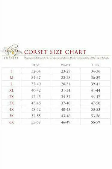 Top Drawer Bordeaux Satin Steel Boned Corset
