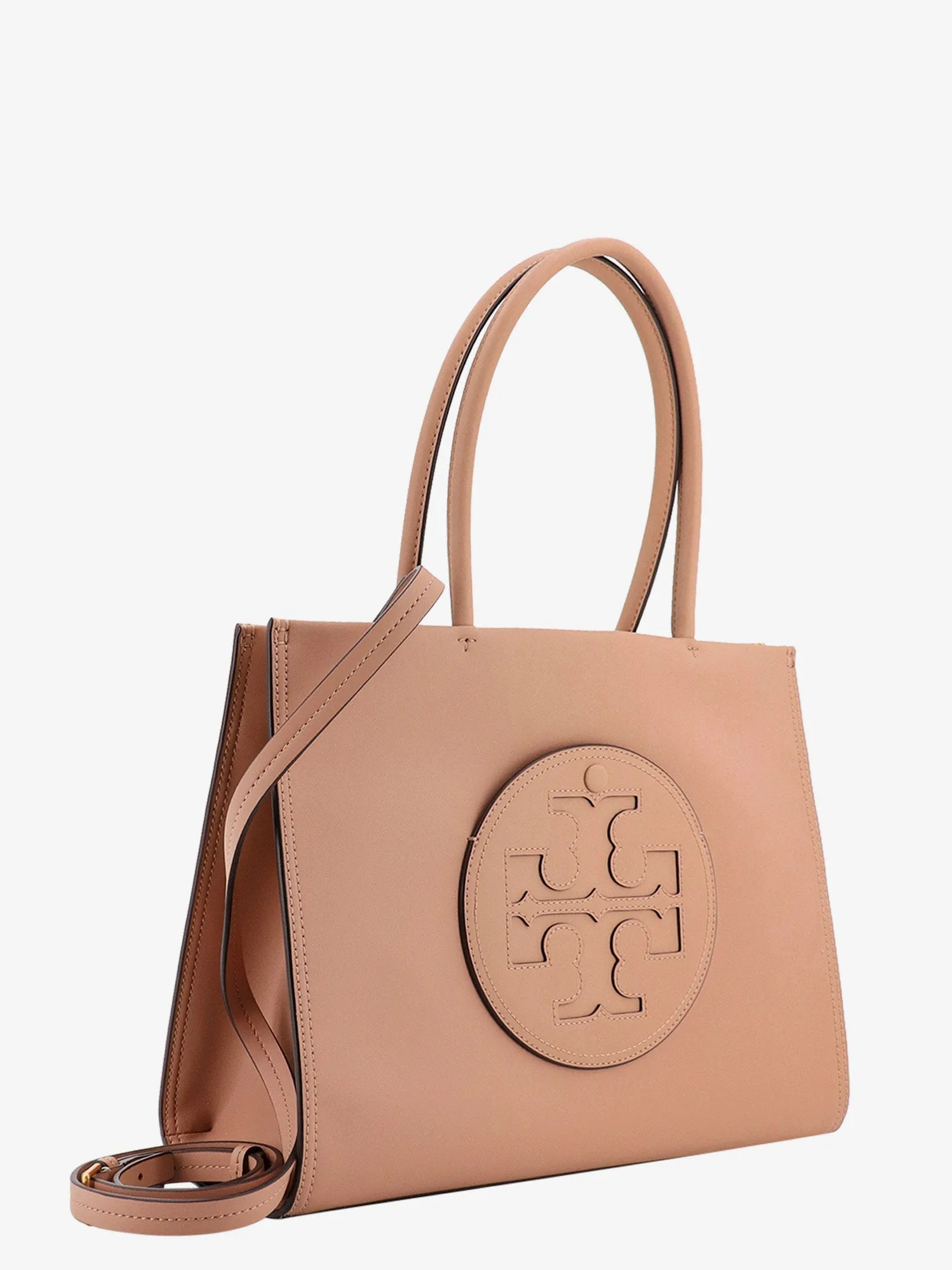 Tory Burch Leather Handbag With Embossed Logo On The Front