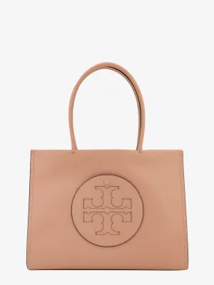 Tory Burch Leather Handbag With Embossed Logo On The Front