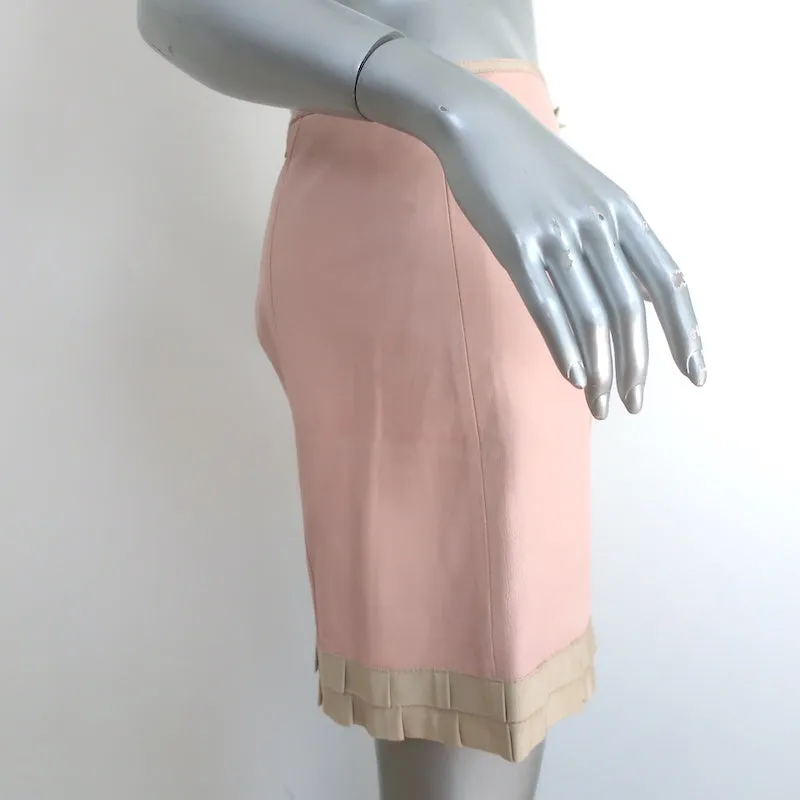 Tracy Reese Leather Mini Skirt Light Pink Size 4