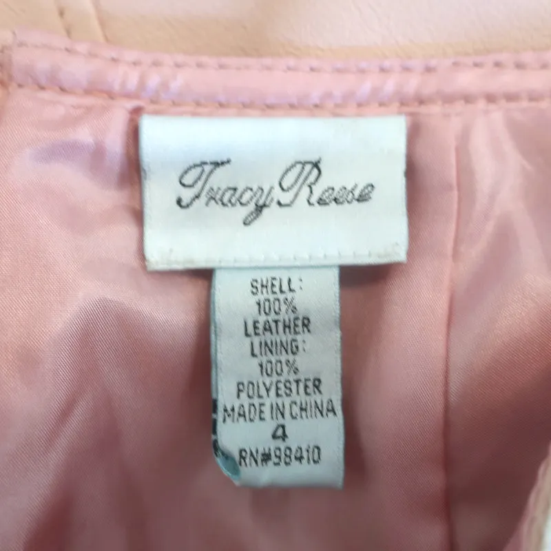 Tracy Reese Leather Mini Skirt Light Pink Size 4