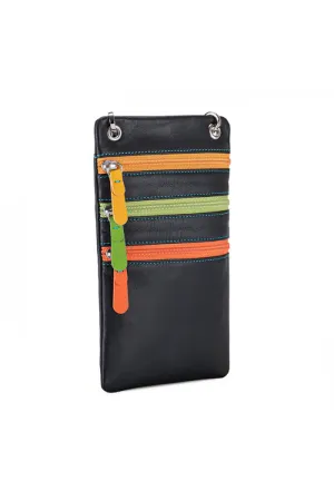 Travel Neck Purse in Black Pace