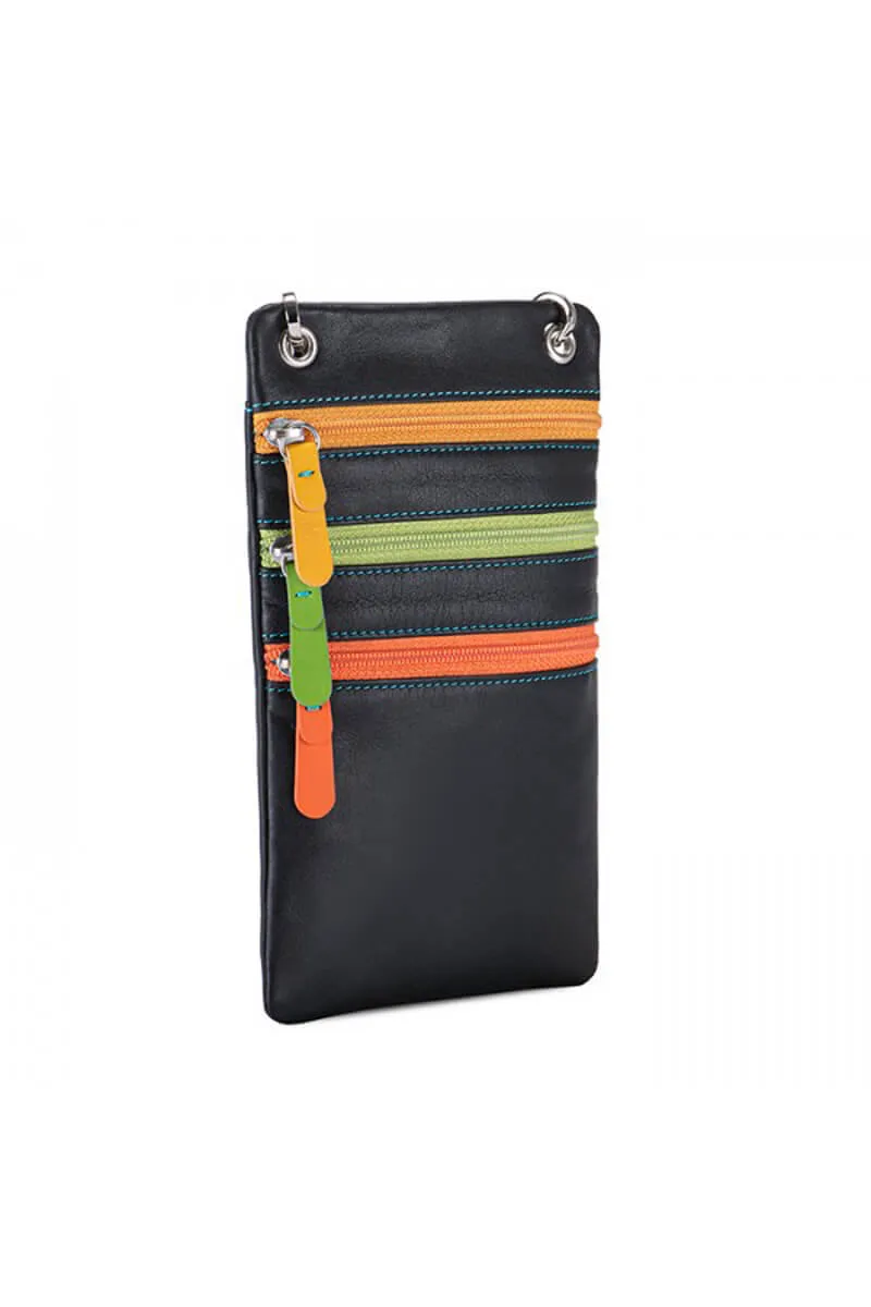 Travel Neck Purse in Black Pace